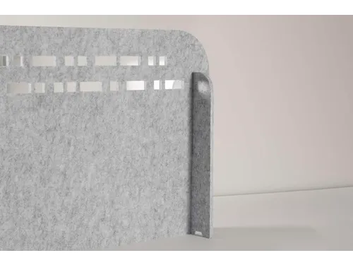 Akoestisch PET-vilt scheidingsscherm S 70x15cm lichtgrijs