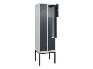 Z-garderobekast,HxBxD 2120x600x500mm,vak B 150/300mm,cil.-slot - 2