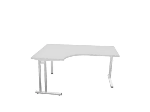 bureau in vrije vorm,HxBxD 740x1600x1200mm,vrije vorm,MP-lichtgrijs