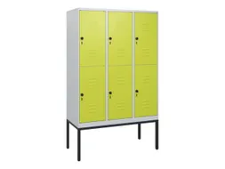 dubbeldekse locker,HxBxD 1950x1200x500mm,3x2vak.,vak B 400mm