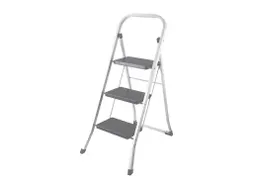 Perel Huishoudtrap met hoge beugel 3 treden antislip inklapbaar