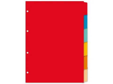 Tabblad Kangaro A4 blanco karton 180 grams assorti 4-gaats 6-delig