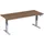 Elektrisch ihv bureau,HxBxD 630-1280x1800x800mm,blad notenboom