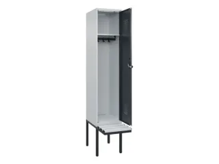 locker met bank,HxBxD 2120x400x815mm,1vak,vak B 400mm,draaigrendel - 1