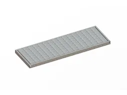 legbord van plaatstaal,v. breedvakstelling,BxD 1700x600mm,vakl. 500kg