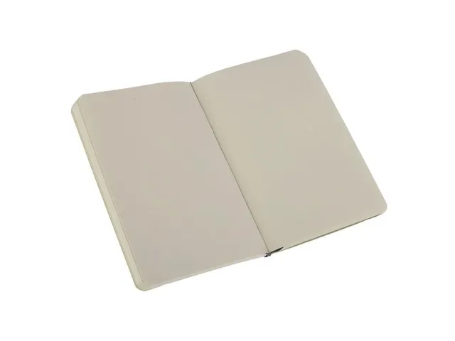 Notitieboek Moleskine pocket 90x140mm blanco soft cover zwart