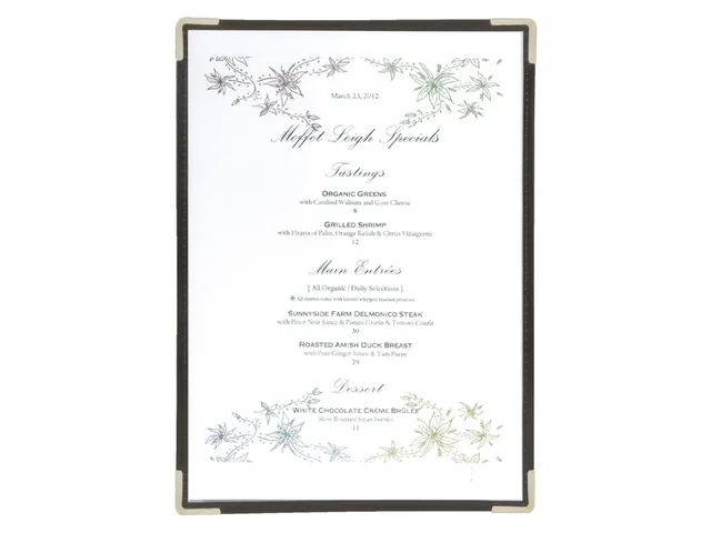 Menukaart Securit A4 1-delig voor 2 pagina's transparant 3 stuks