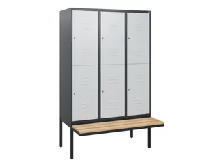 Dubbeldekse dekenkist,HxBxD 1950x1200x815mm,3x2vak.,vak B 400mm - 1