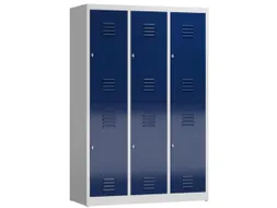 Dubbeldekse garderobekast 1800x1185x500mm 3x2vak 400mm RAL7035 RAL5010