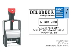 Woord-datumstempel Colop 2660 +bon 36x56 7regels zwart