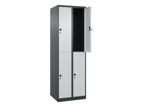dubbeldekse locker,HxBxD 1850x600x500mm,2x2vak.,vak B 300mm