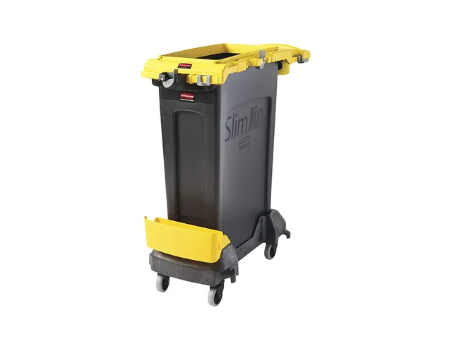 Schoonmaakkar En Afvalinzamelaar Slim Jim Rim Caddy Kit Geel Zwart