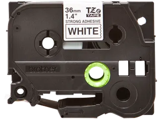 Brother TZe-S261 labeltape zwart op wit – sterk klevend - breedte 36 - 2