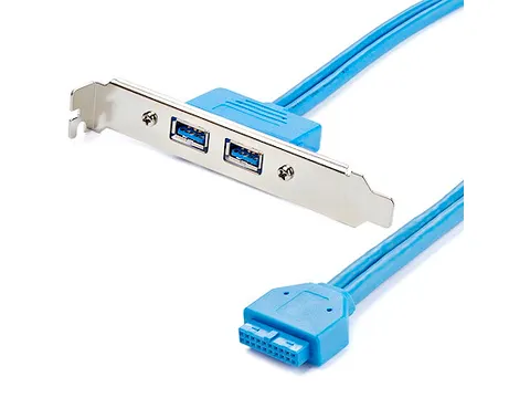 2-poort USB 3.0 A Vrouwelijke Adapter Slotplaatje
