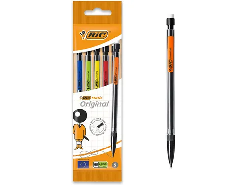 Vulpotlood Bic Matic Original HB 0.7mm assorti zak à 5 stuks