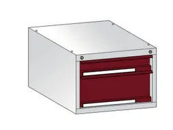 laden-onderbouw,v. werkbank,H 350mm,romp staal RAL7035,front RAL3003