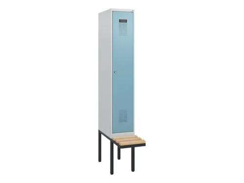 locker met bank,HxBxD 1950x300x815mm,1vak,vak B 300mm,cilinderslot