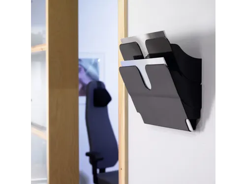 Wandfolderhouder Flexiplus 2 A4 Landscape Zwart