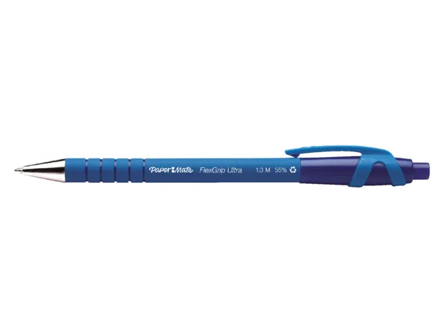 Balpen Paper Mate Flexgrip Ultra medium blauw blister à 5 stuks