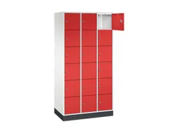 lockerkast,HxBxD 1950x920x500mm,3x6vakken,cil.-slot,sokkel