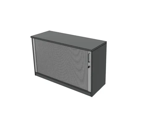jaloeziedeurkast,HxBxD 720x1200x445mm,1xhouten vloer,MS-donkergrijs