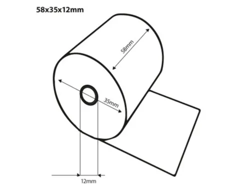 Kassarol Qbasic 58x35x12mm Thermisch Thermorol