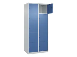 lockerkast,HxBxD 1850x800x500mm,2x5vakken,vak B 400mm,cil.-slot