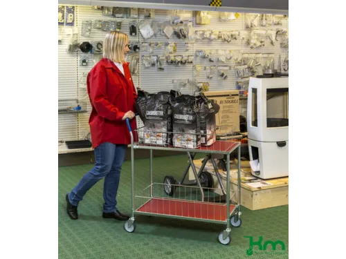 tafelwagen,draagverm. 150kg,2xstaalplaat,laadvl. LxB 760x430mm