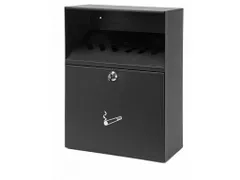 Wandasbak met dak Zwart