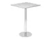 table haute,HxlxP 1116x800x800mm,carré,pied à disque chrome,tube ron