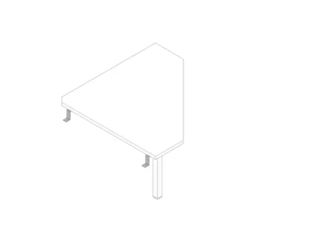 koppelelement voor bureau,90 °,HxBxD 730x840x840mm,v. sledeframe