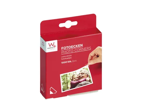 Fotohoeken walther design 10x15mm transparant 1000 stuks