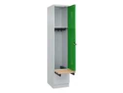 locker met bank,HxBxD 1950x400x815mm,1vak,vak B 400mm,draaigrendel
