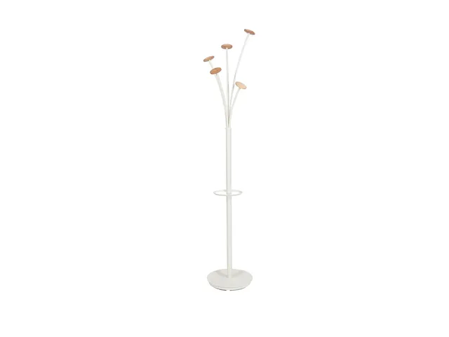 Festival kapstok 5 haken 187 cm wit met parapluhouder