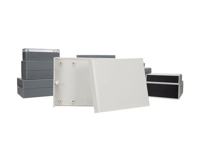 Brandvertragende Behuizing - Lichtgrijs Met Zwarte Eindpanelen 140 x 1