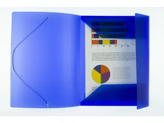 Elastomap Kangaro A4 PP transparant blauw - 3