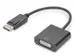 DisplayPort-adapterkabel DP type DVI (24+5) M/F 0,15m Full HD Zwart