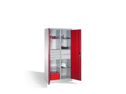 werkplaatskast,HxBxD 1950x930x500mm,romp RAL7035,front RAL7035