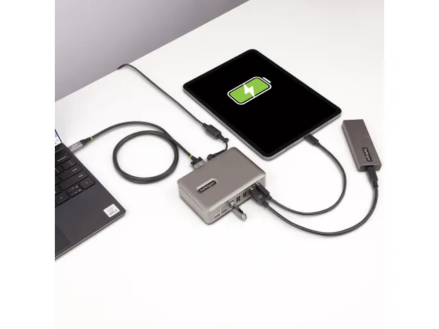10-poorts USB-C hub desktop USB hub met 8x USB-A en 2x USB-C