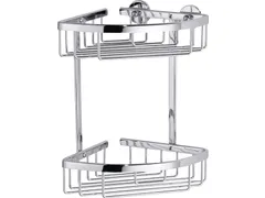 Aluxx hoek doucherek dubbel Hoogglans verchroomd