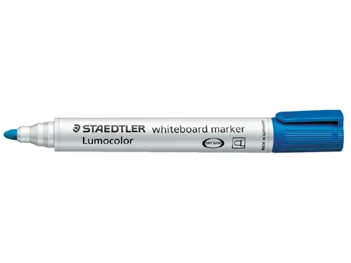 Viltstift Staedtler 351 whiteboard rond blauw 1-2mm