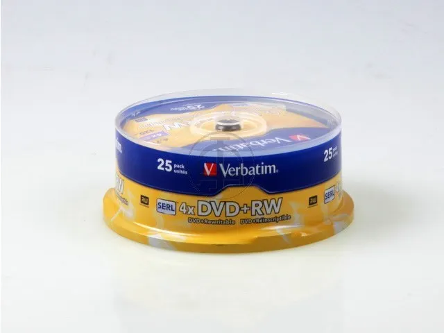 DVD+RW 4.7GB 4x Matzilver 25 Stuks
