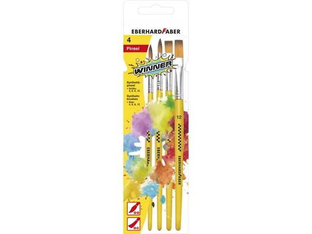 Penselenset Eberhard Faber synthetisch maat 4-6-8-12