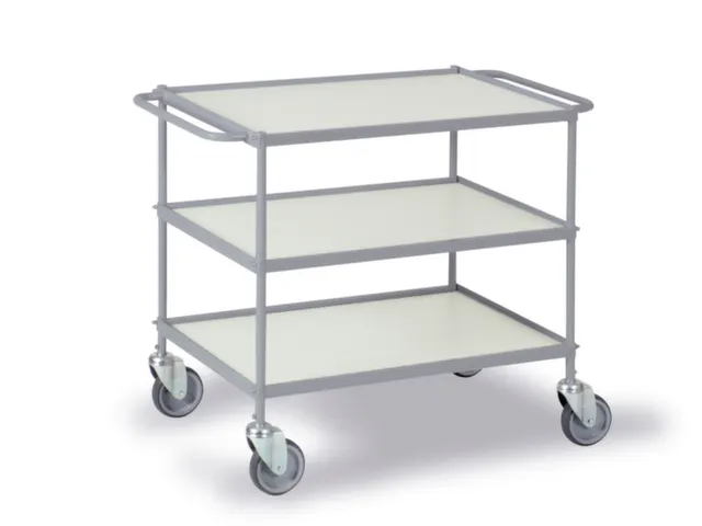 Universele Wagen 150kg 785x500mm 3 Etages Met Beugel Zilvergrijs