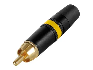 Rca-Stekker - Verguld - Gele Ring - 2