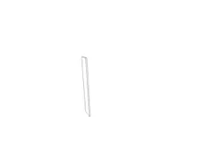 afsluitelement,v. scheidingswand,HxD 2150x440mm,5 OH,hout,wit