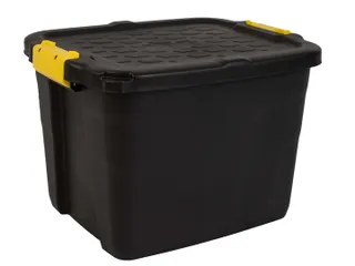 Opbergbox Bankers Box 42 liter met handgrepen robuust zwart - 4