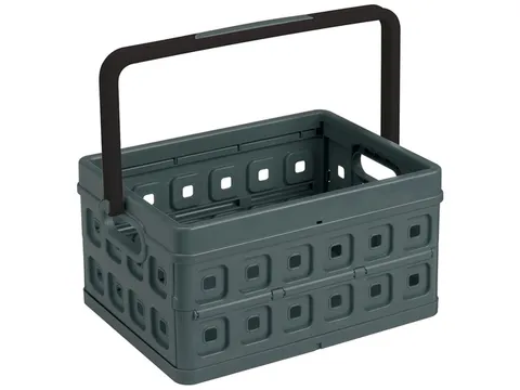 #*Square vouwkrat met extra handgreep 24L zwart/anthr44 x 31,5 x 21 cm