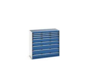 Ladekast 1200x1300x650mm 8 Laden staal lichtgrijs gentiaanblauw - 7