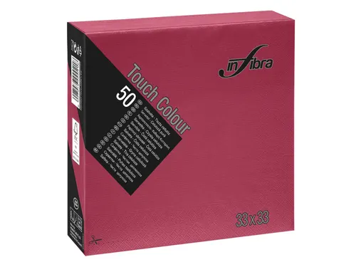 Servet Infibra I-0306 33x33cm 1/4 vouw 2-Laags Bordeaux Rood 900 Stuks